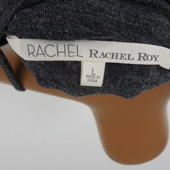 RACHEL ROY Top L NWT $69 Gray Knit Shirt Stretch - Picture 8 of 10